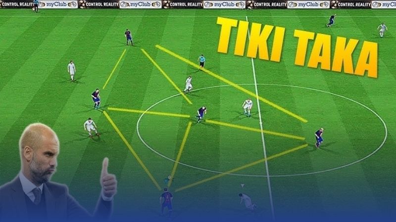 Tiki-taka dùng chuyền ngắn và di chuyển tam giác
